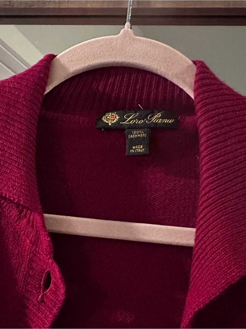 Loro Piana Cashmere Cardigan - Berry